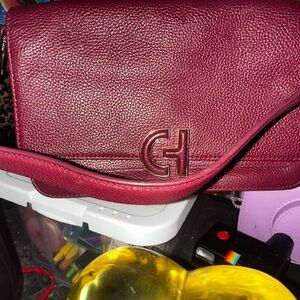 Cole Haan Maroon Leather Shoulder Bag